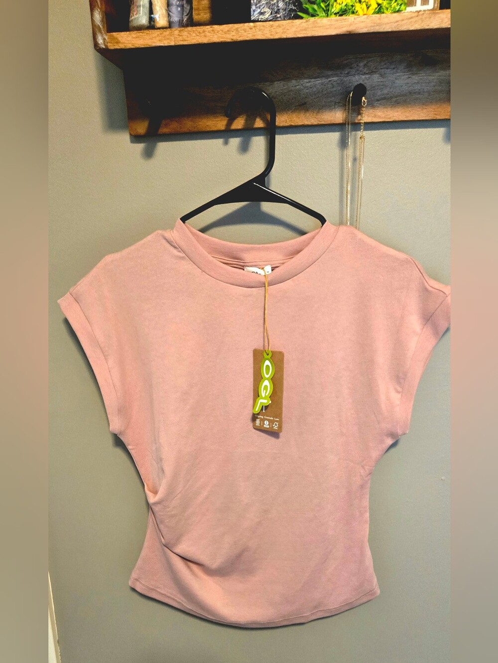OGL Soft Cotton Lyocell Cropped Wide Shoulder Tank - Pale Pink 🎀